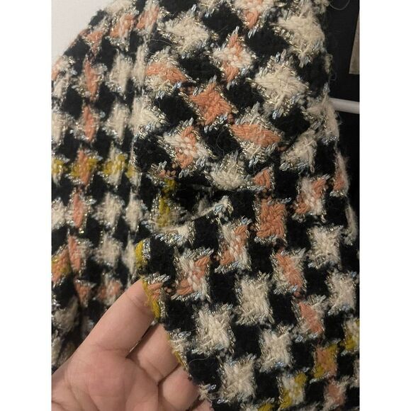 J. CREW COLLECTION Lurex‎ Tweed Oversized Coat Wool Alpaca Polyester Size 2 - Picture 8 of 11